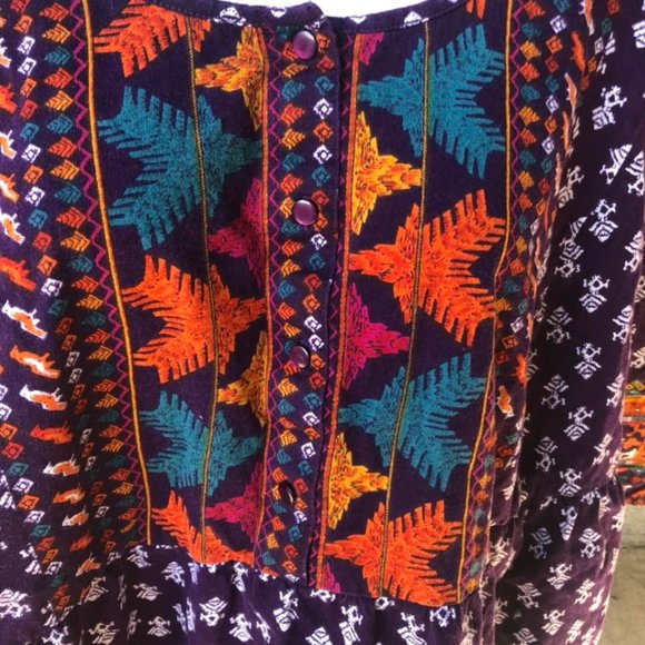 Ulla Popken Sofia Bright Graphic Knit Tunic 6X A-Line Empire Waist - Picture 2 of 5